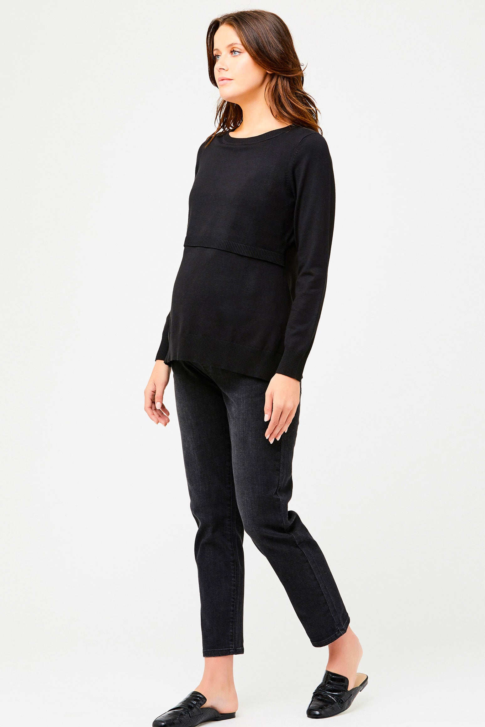 Ripe Gerrie Nursing Knit - Black/Vanilla
