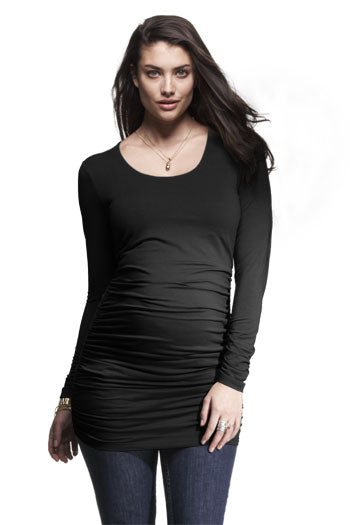 Layering Ruched Scoop Maternity Top Caviar Isabella Oliver - Seven Women Maternity