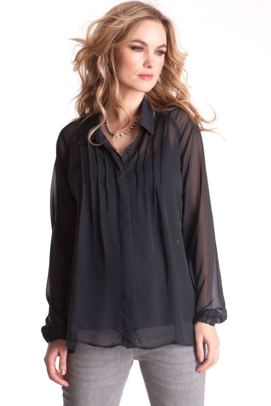 Elarice Maternity Blouse Caviar Black - Seven Women Maternity