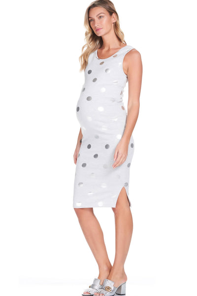 Leia Silver Dot Tank Dress by SOON - Seven Women Maternity