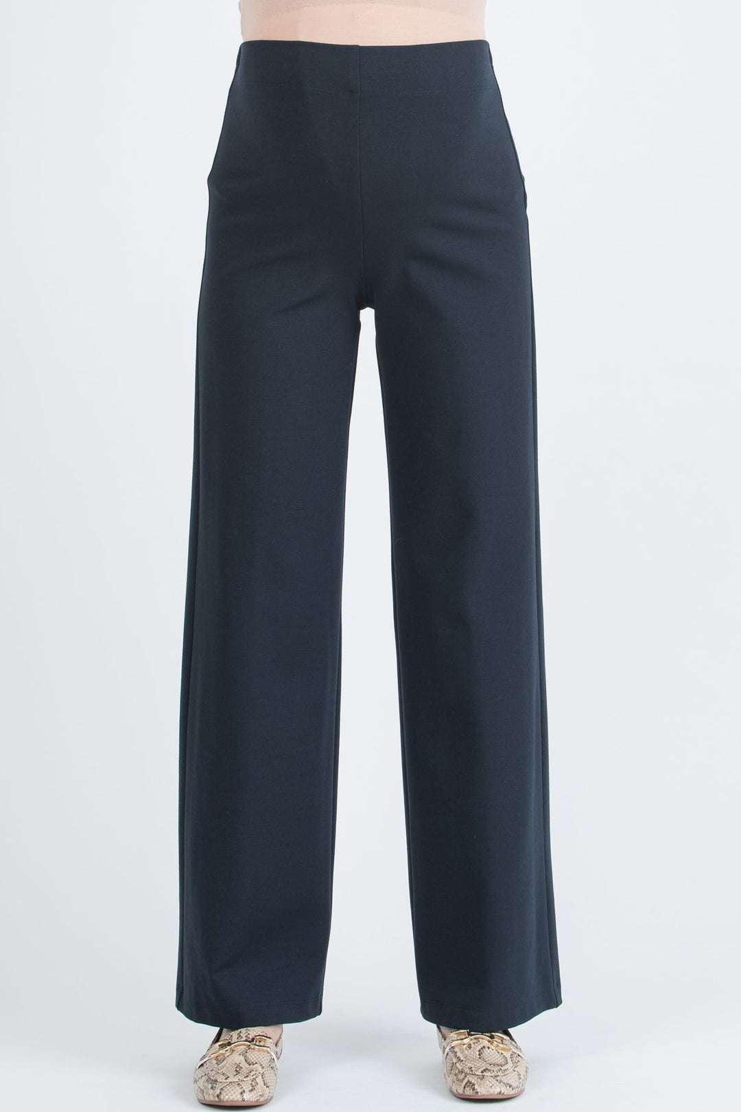 Kimberly High-Waisted Black Maternity Work Pants by Attesa