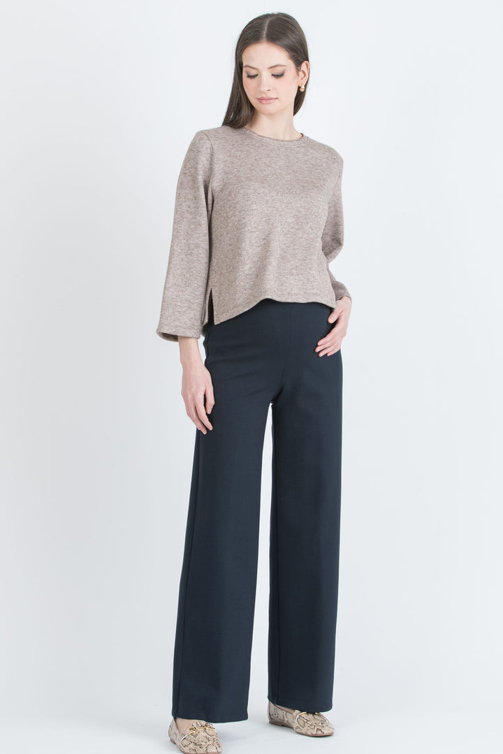 Bailey Luxe Crop Maternity Sweater in Merlot