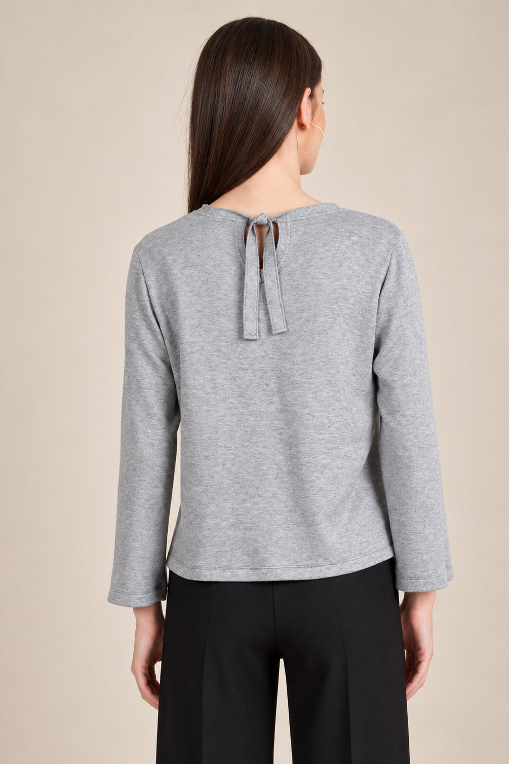 Bailey Luxe Crop Maternity Sweater in Silver