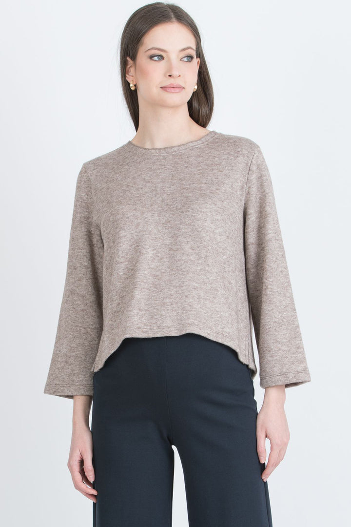 Bailey Luxe Crop Maternity Sweater in Latte