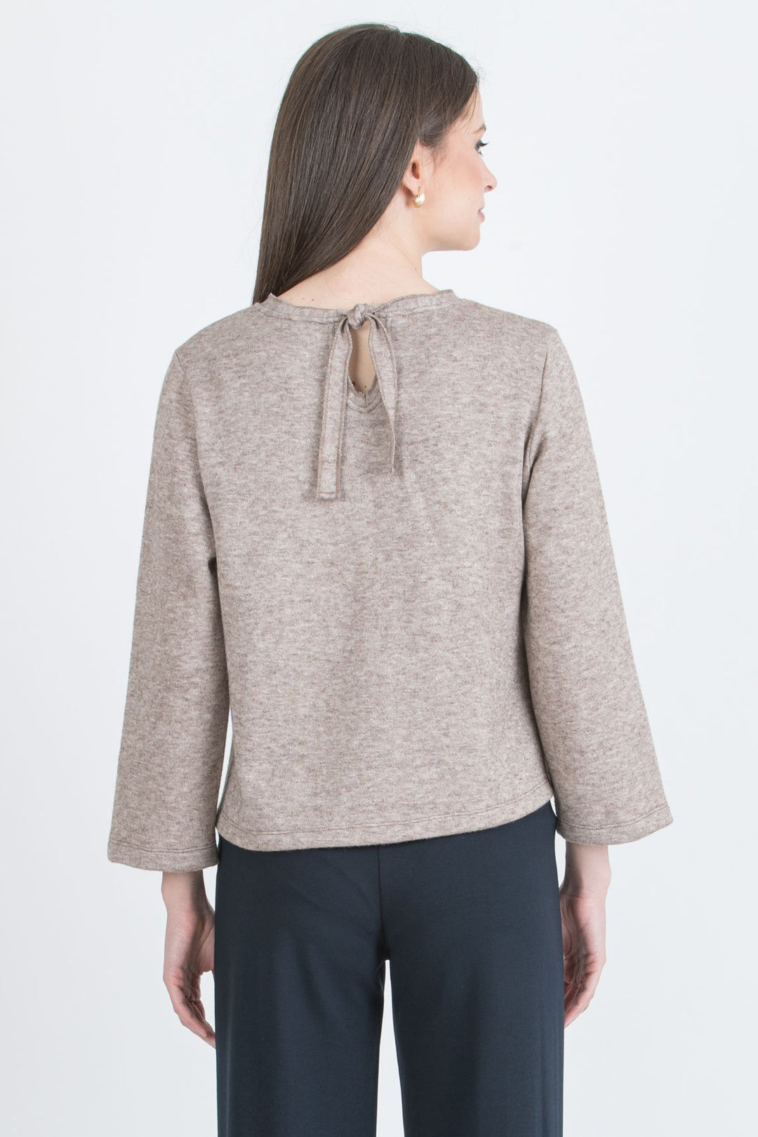 Bailey Luxe Crop Maternity Sweater in Latte