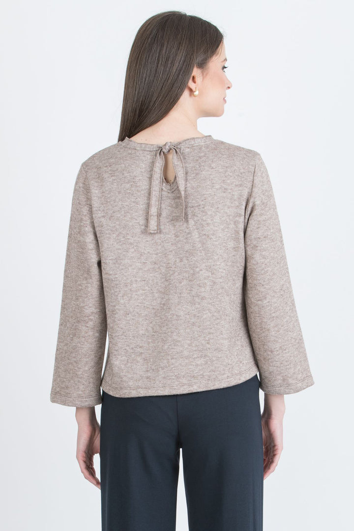 Bailey Luxe Crop Maternity Sweater in Latte