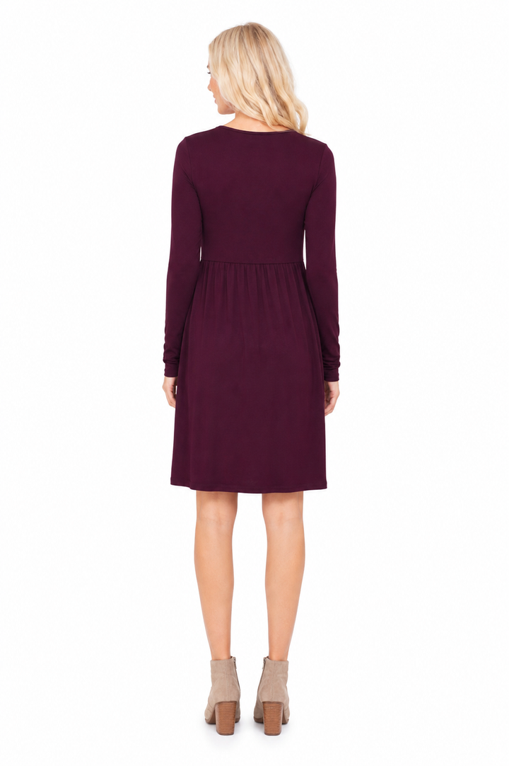The Ainsley Maternity Nursing Dress in Aubergine