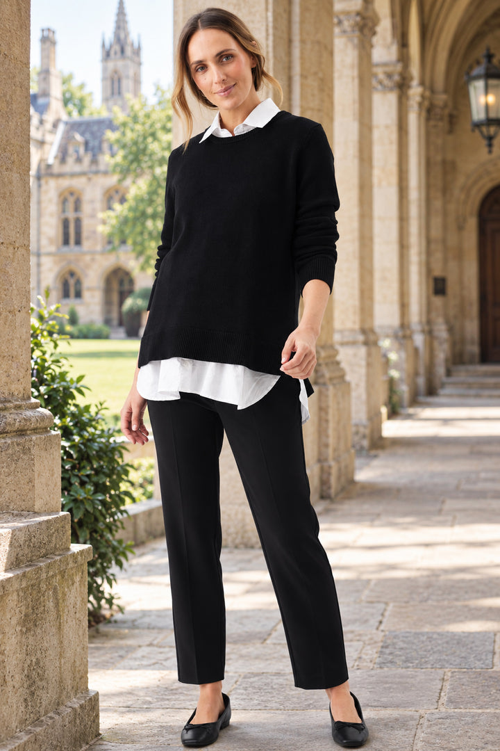 Tori Detachable Maternity and Nursing Sweater Set in Black and White
