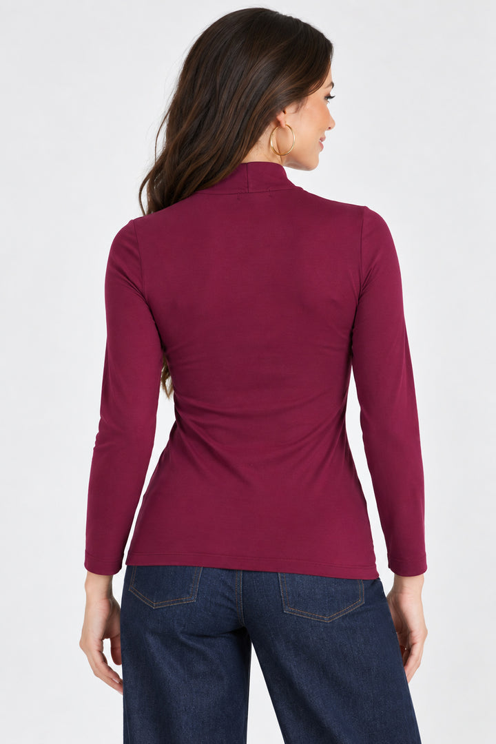 Issa Twist Front Maternity and Nursing Top - Dark Berry