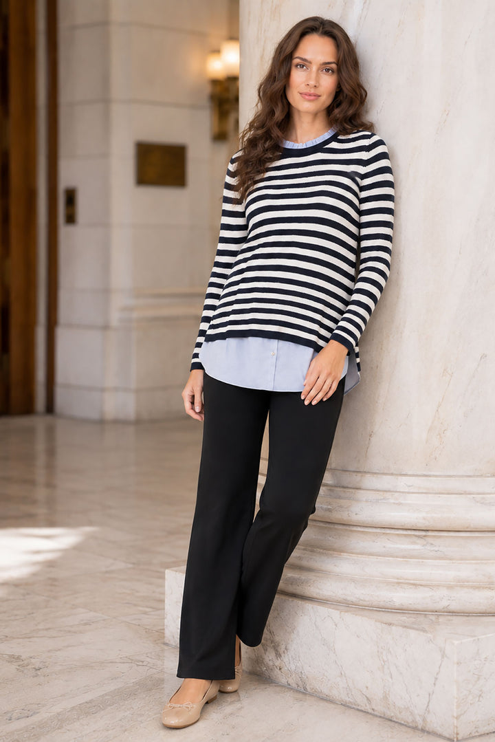 Jamie LS Cotton Maternity & Nursing Sweater Set