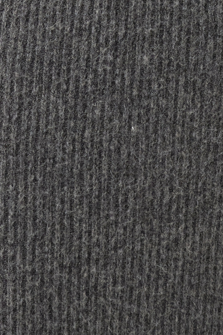 Tobie Off Shoulder Knit Dress Charcoal Marle Ripe