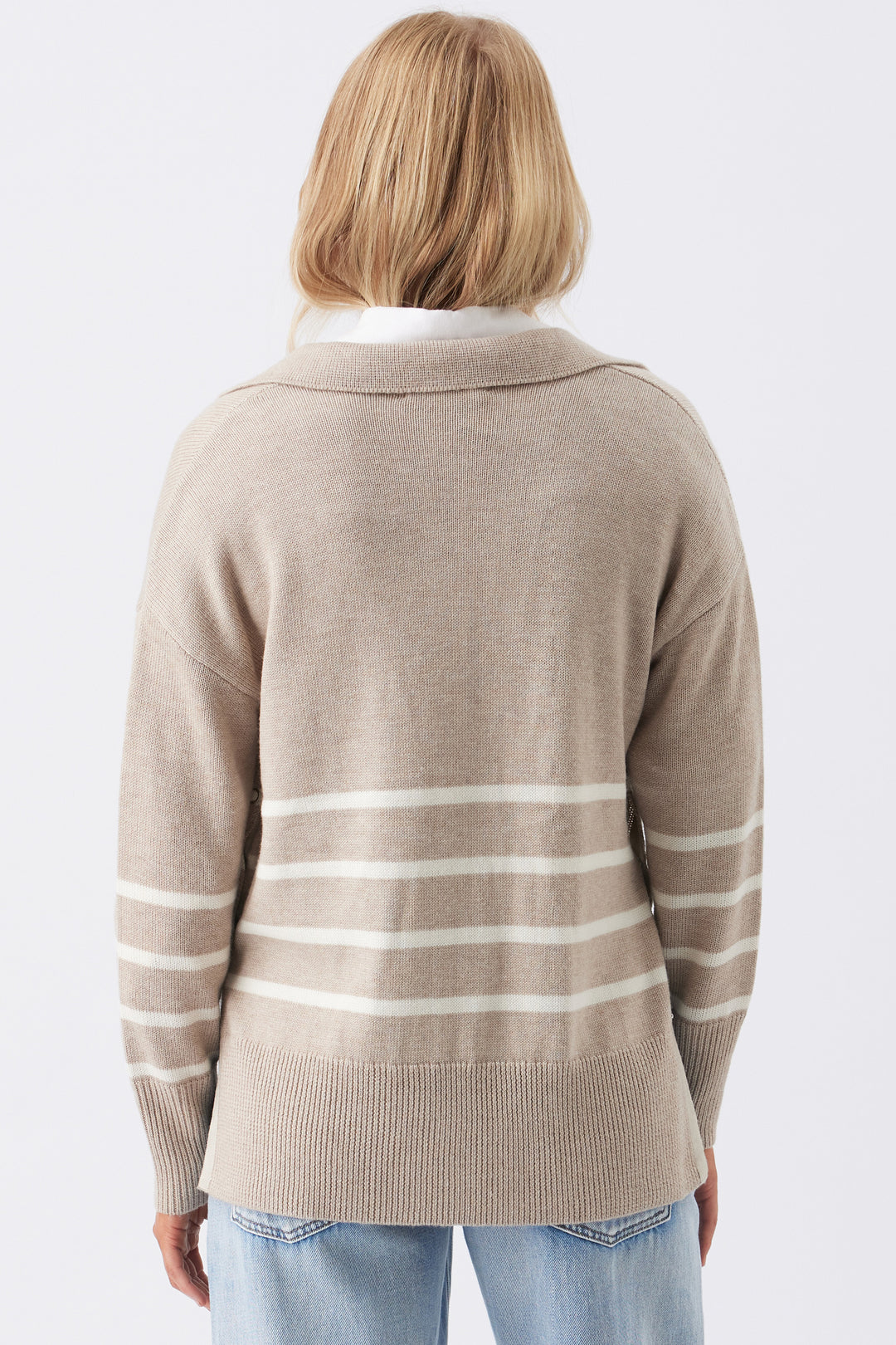 Lori Maternity & Nursing Soft Knit Latte / Chalk