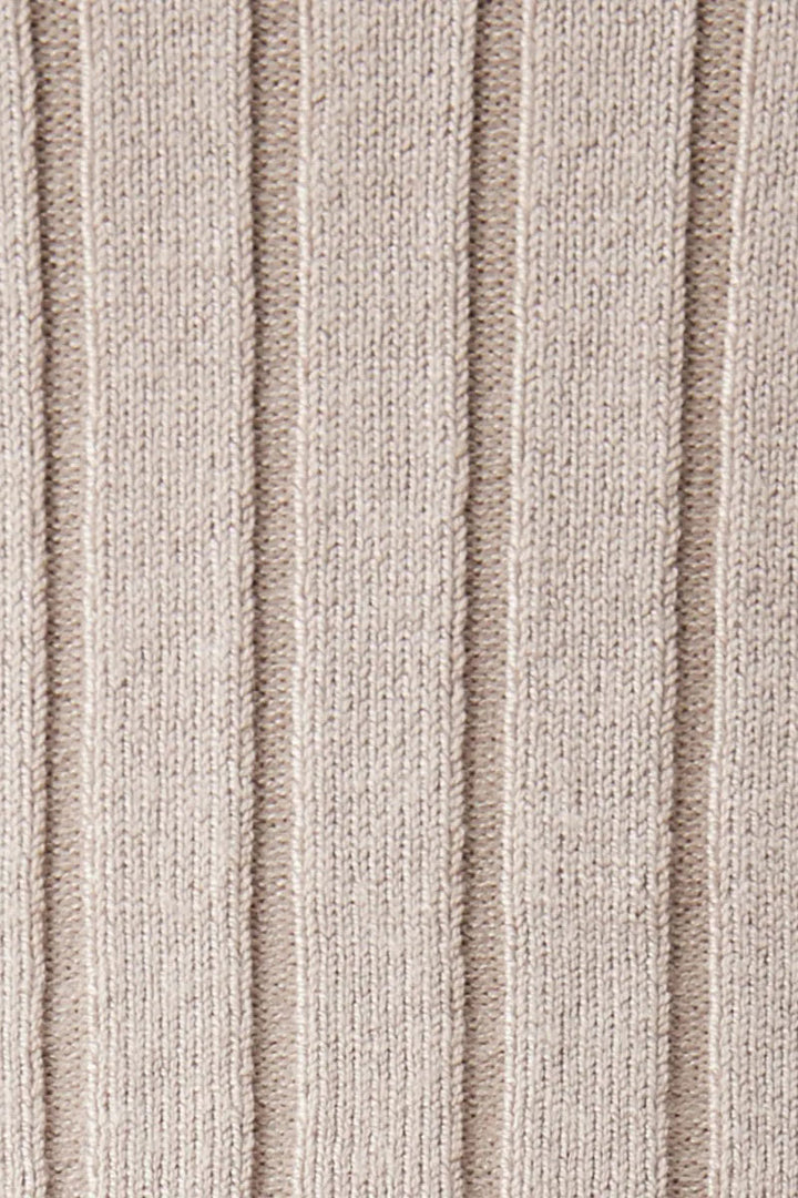 Eden Long Sleeve Rib Maternity Nursing Sweater Dress in Stone
