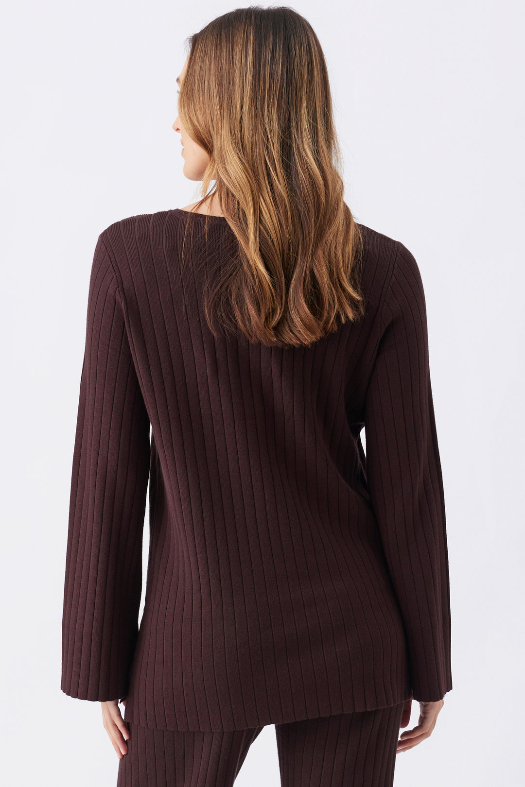 Dallas Rib Maternity & Nursing Knit Top in Chocolate