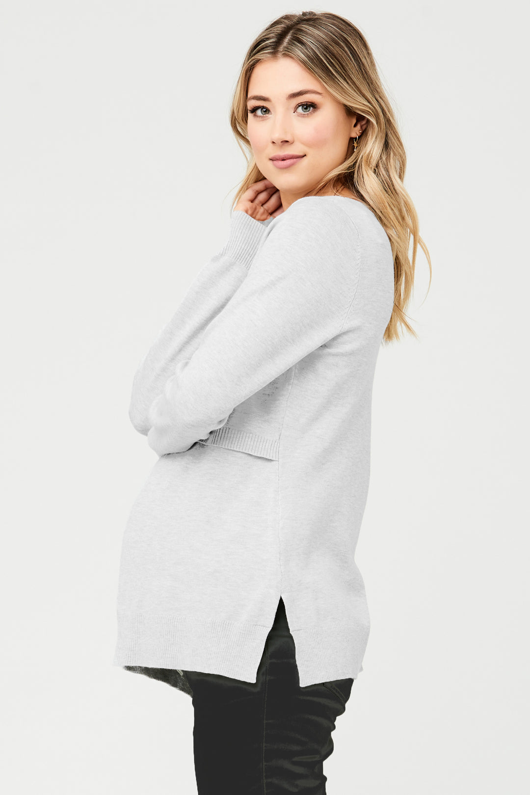 Toni Maternity & Nursing Knit Ice Blue