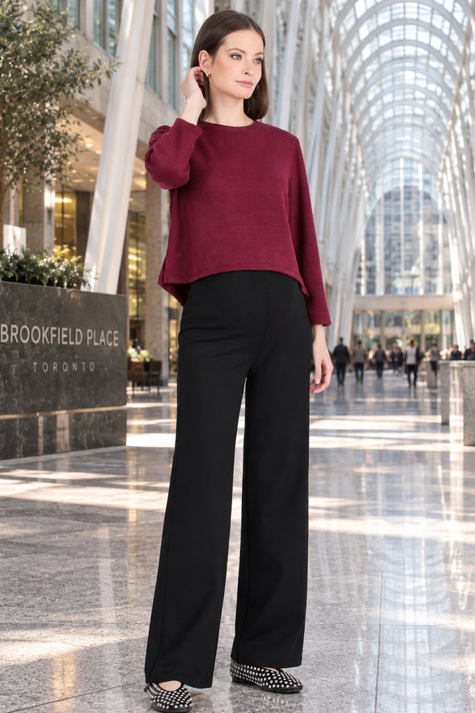 Kimberly High-Waisted Black Maternity Work Pants