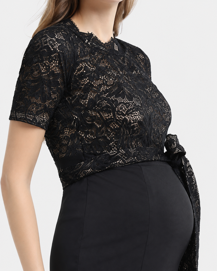 Madeline Off Shoulder Maternity Dress