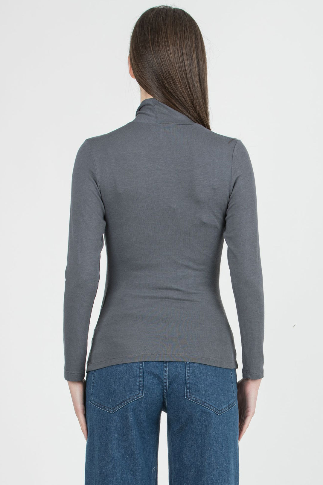 Marina Twist Neck Maternity Top - Grey