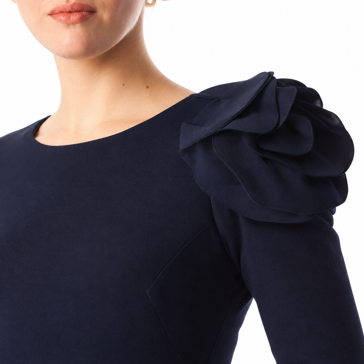 Milano Flower Long Sleeve Maternity Dress