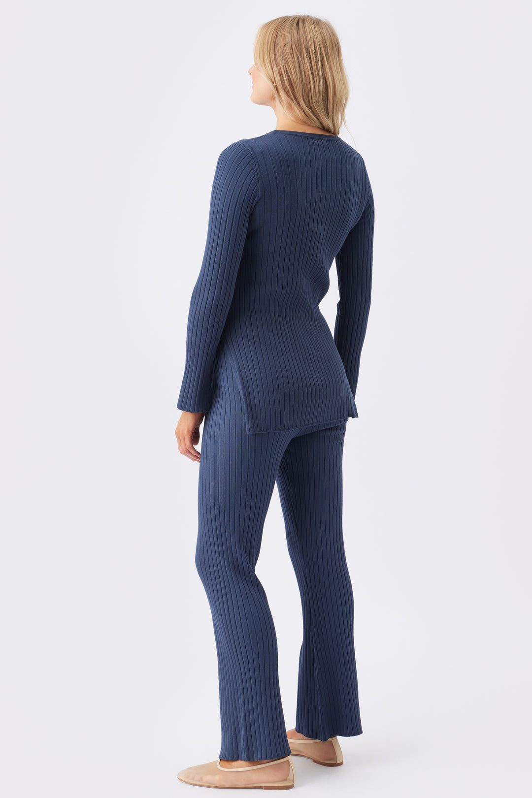 Stella Rib Mat & Nurs Knit Top in French Navy Ripe