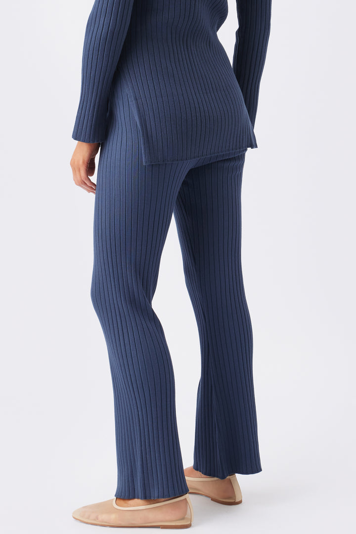 Sienna Rib Knit Pants in French Navy Ripe