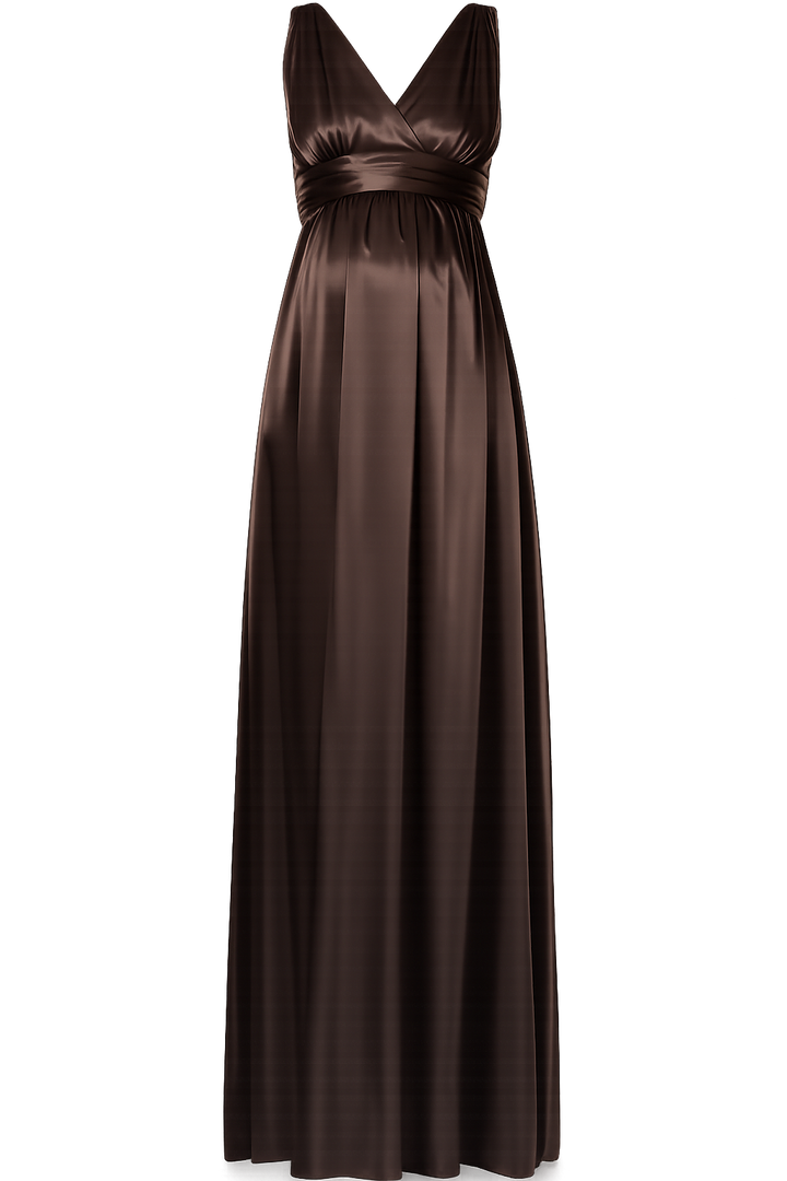 Ripe Satin Maternity Gown Dress