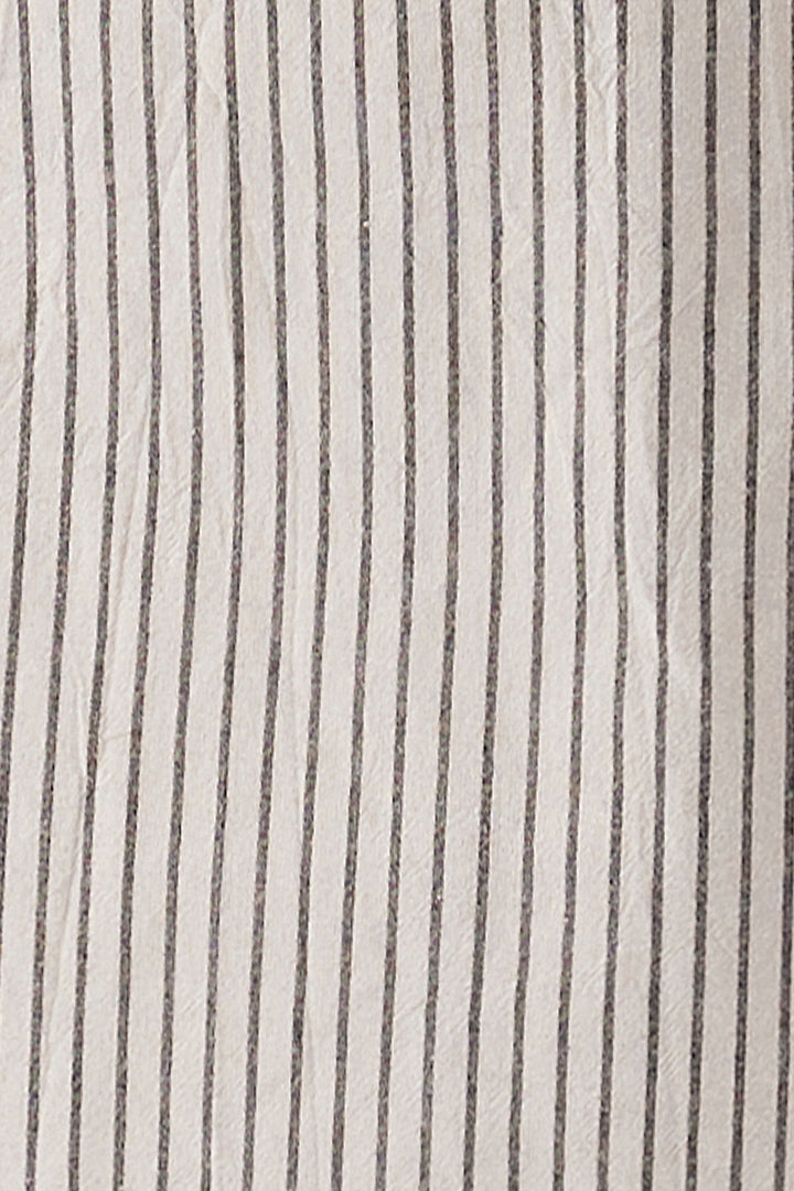 Leo Stripe Shirred Maternity & Nursing Dress Natural / Black