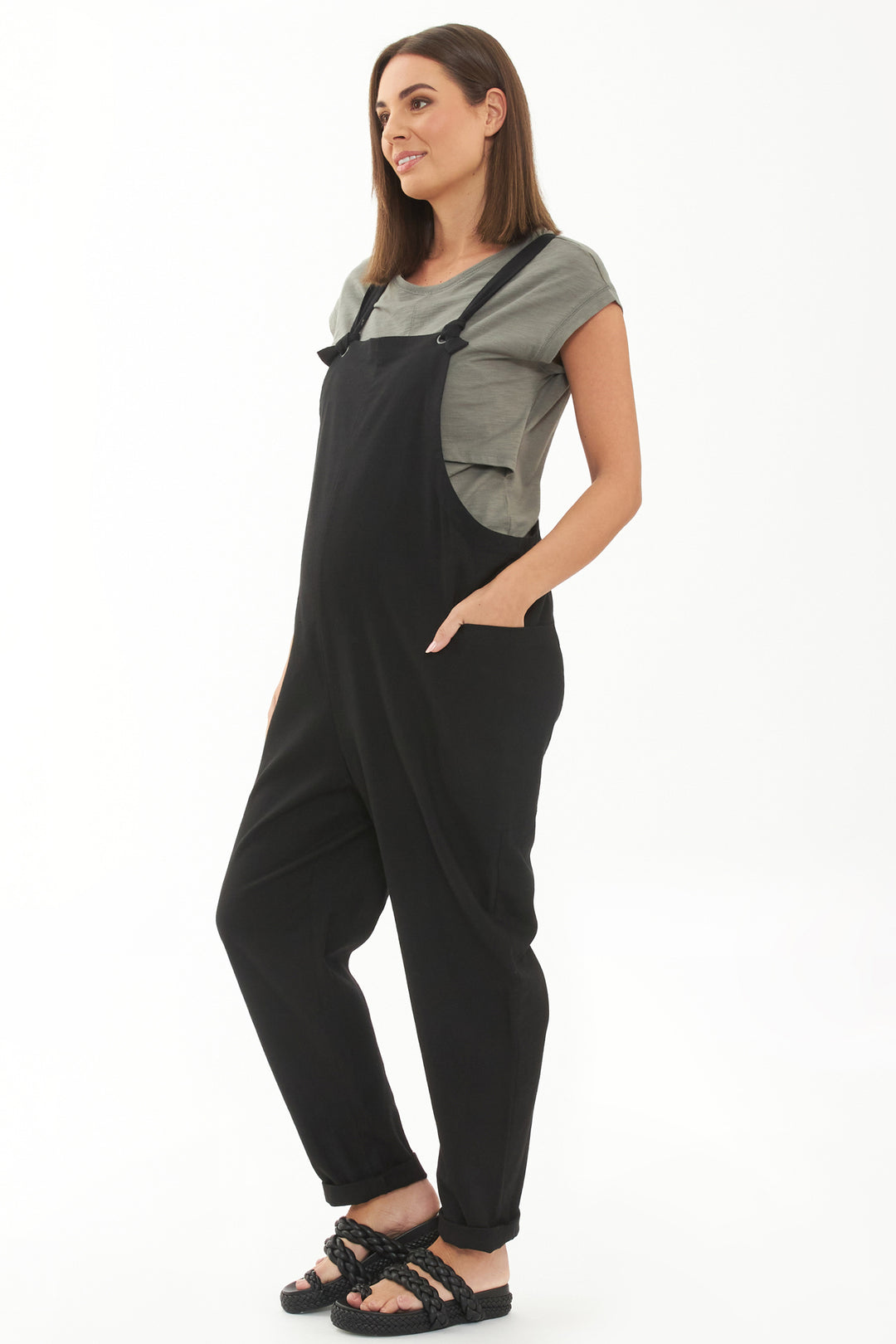 Poppy Linen Maternity & Nursing Jumpsuit by Ripe