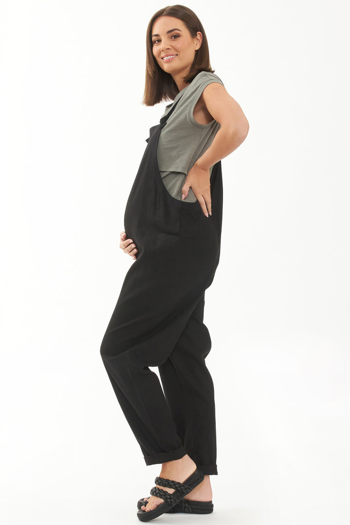 Poppy Linen Maternity & Nursing Jumpsuit by Ripe