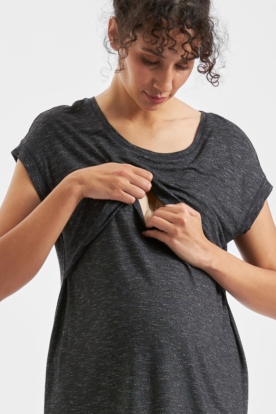 Dream Lounge Maternity & Nursing Dress in Granite by Ripe