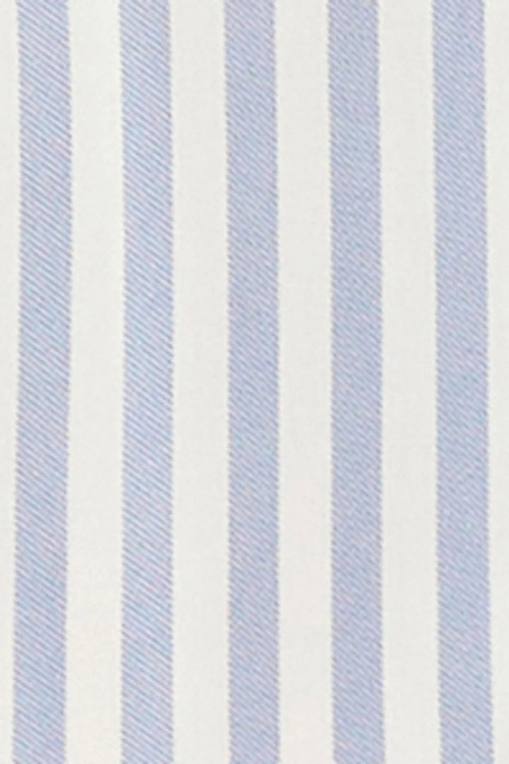 Quinn Relaxed Fit Maternity & Nursing Shirt Sky Blue and White Stripe