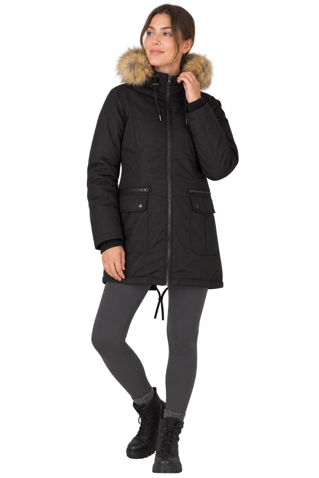 Sara 3 in 1 Down Maternity & Baby wearing Parka Rated to -30c