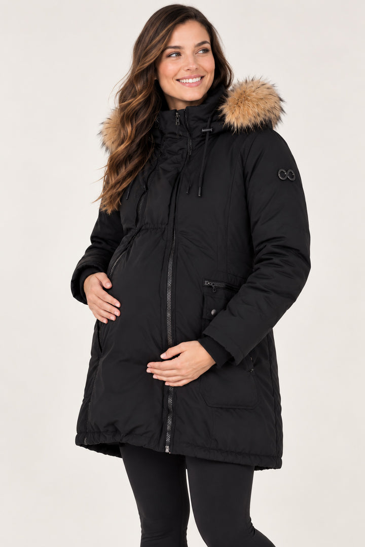 Sara 3 in 1 Down Maternity & Baby wearing Parka Rated to -30c