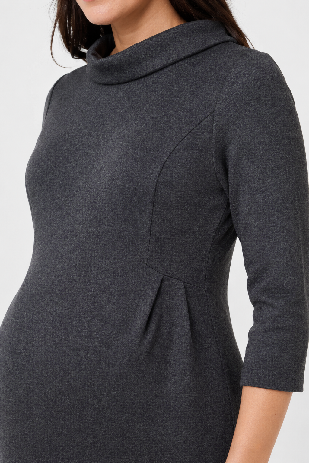 Seraphine Joelle Funnel Neck Maternity Dress