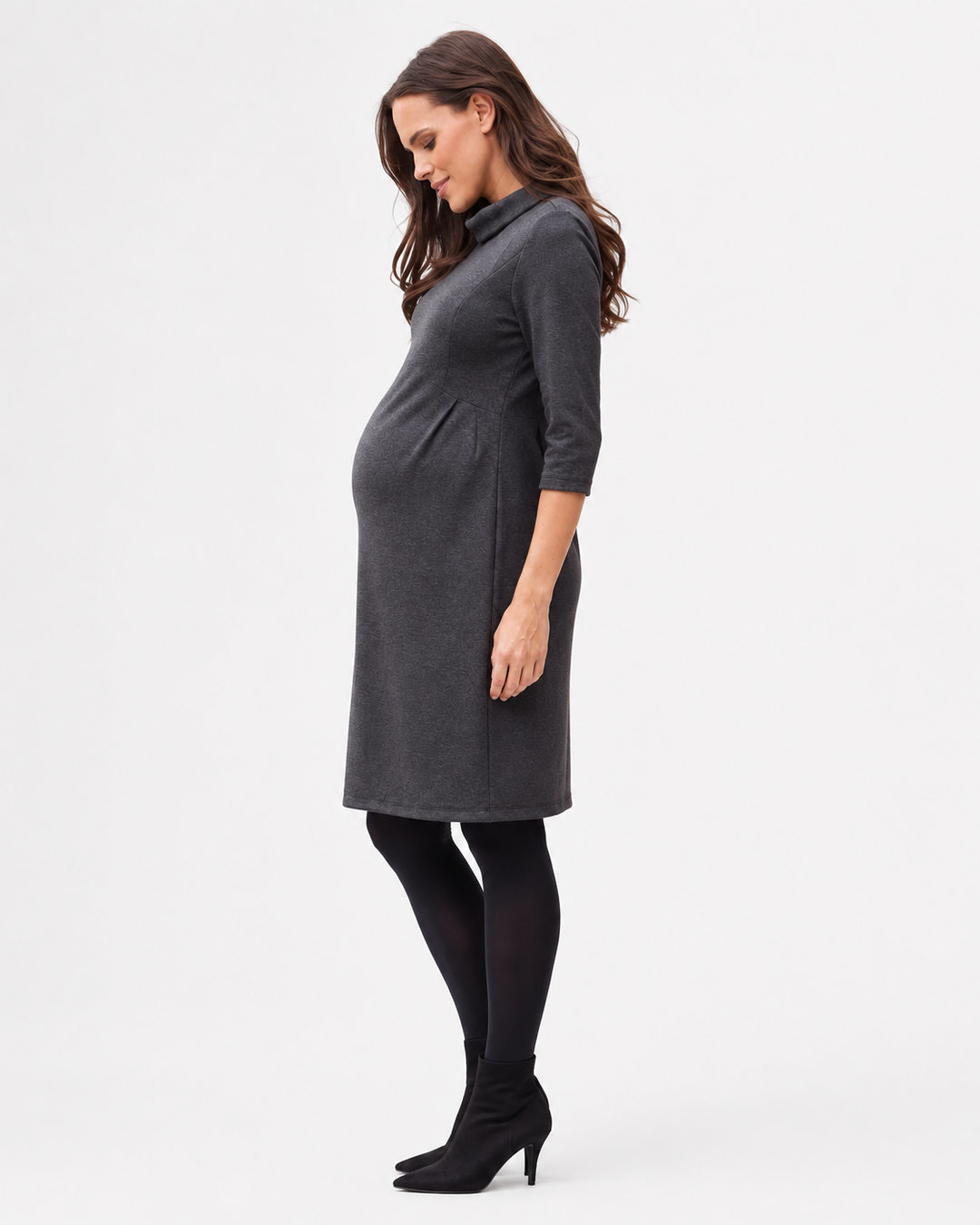 Seraphine Joelle Funnel Neck Maternity Dress