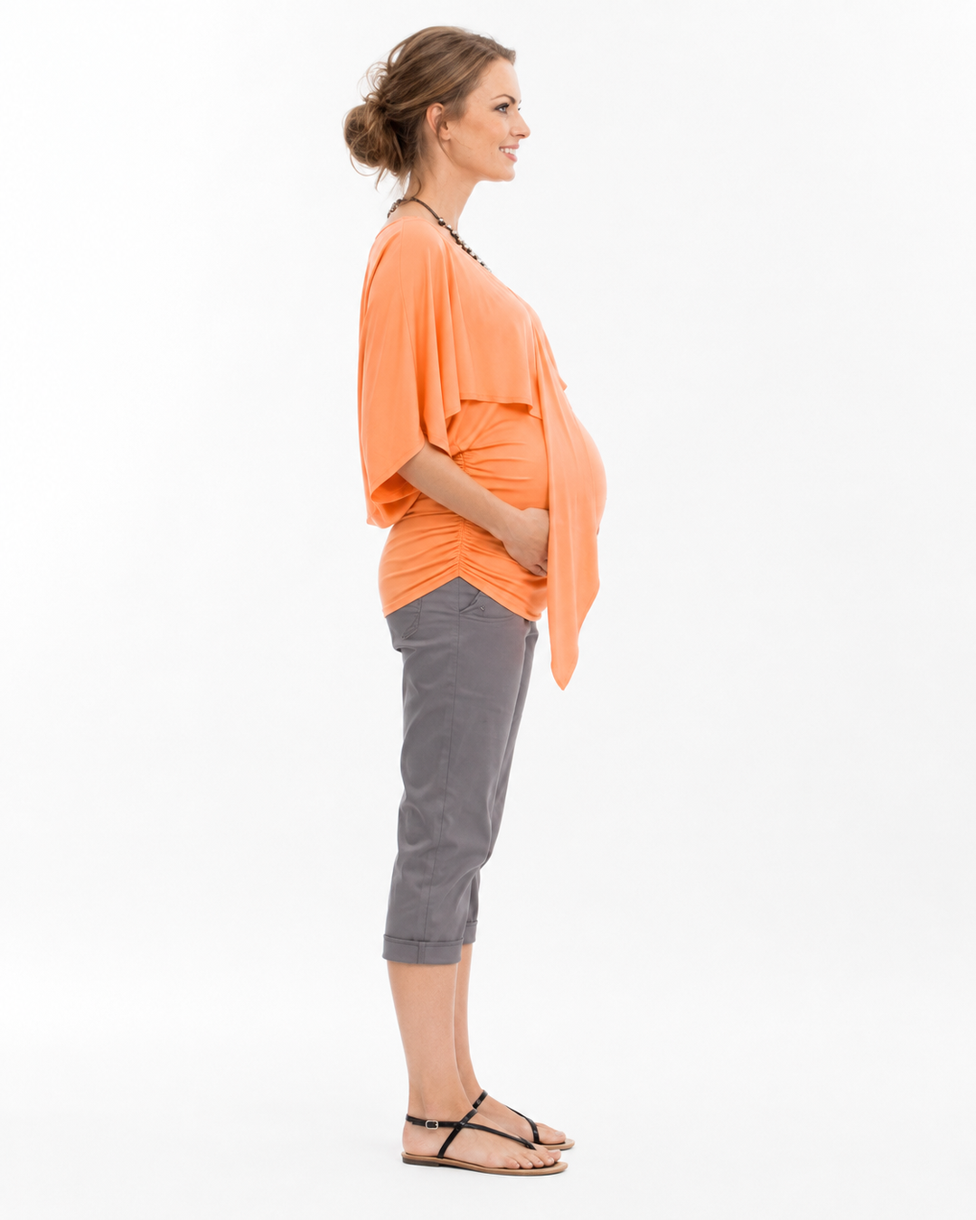 Andrea Maternity Top 9Fashion Coral
