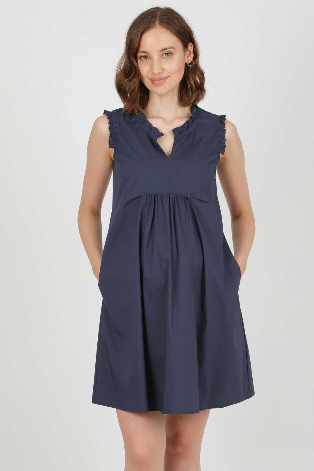 Sofia Maternity Dress in Stretch Cotton