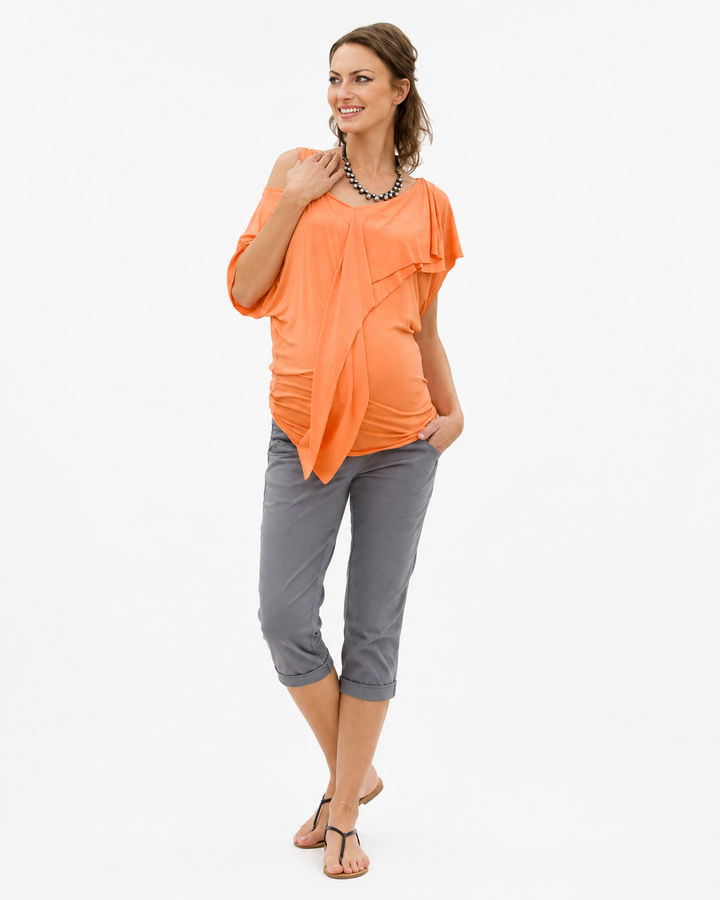 Andrea Maternity Top 9Fashion Coral