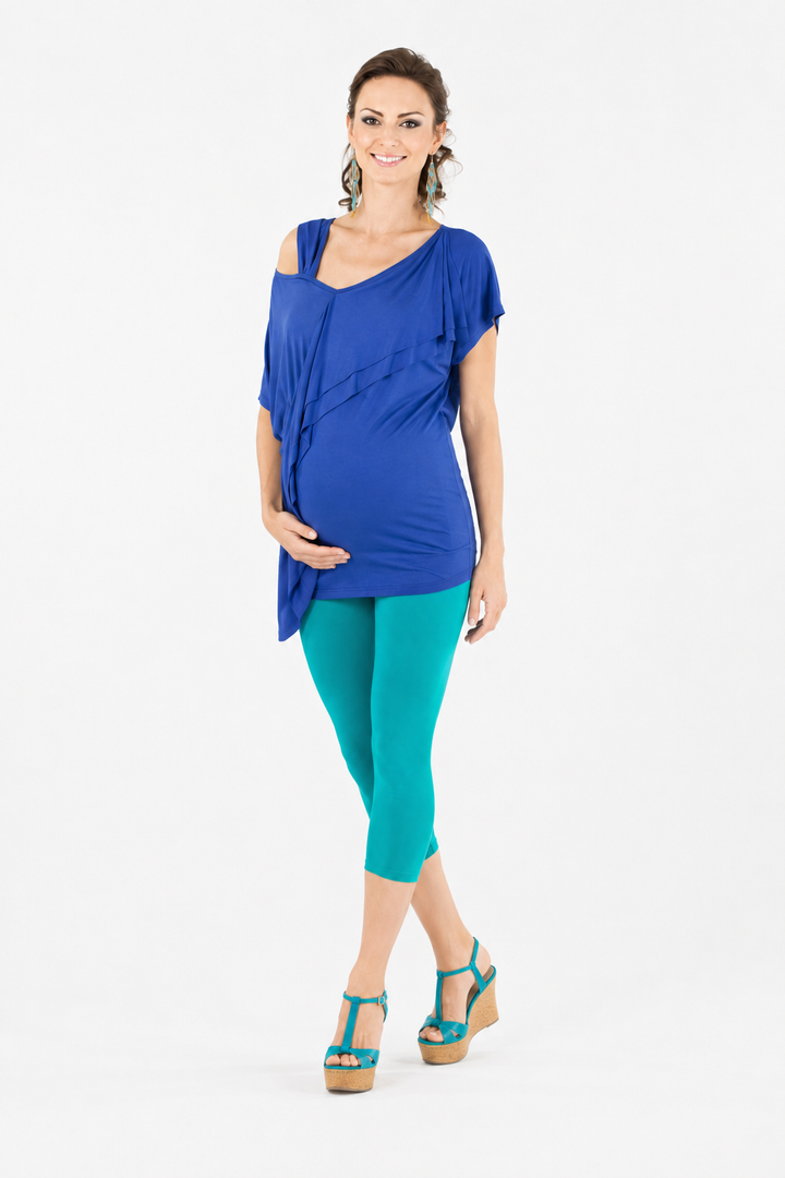 Andrea Maternity Top 9Fashion Cornflower Blue