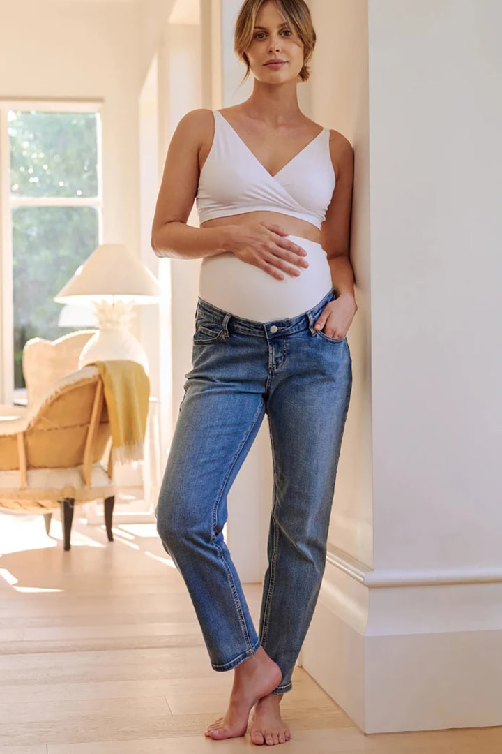 Hunter Over Bump Straight Maternity Jean Vintage Wash