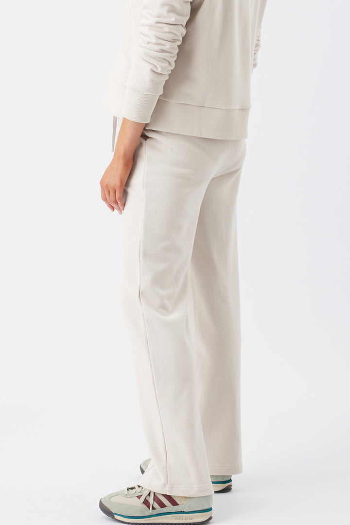 Terry Wide Leg Jogger Chalk Ripe