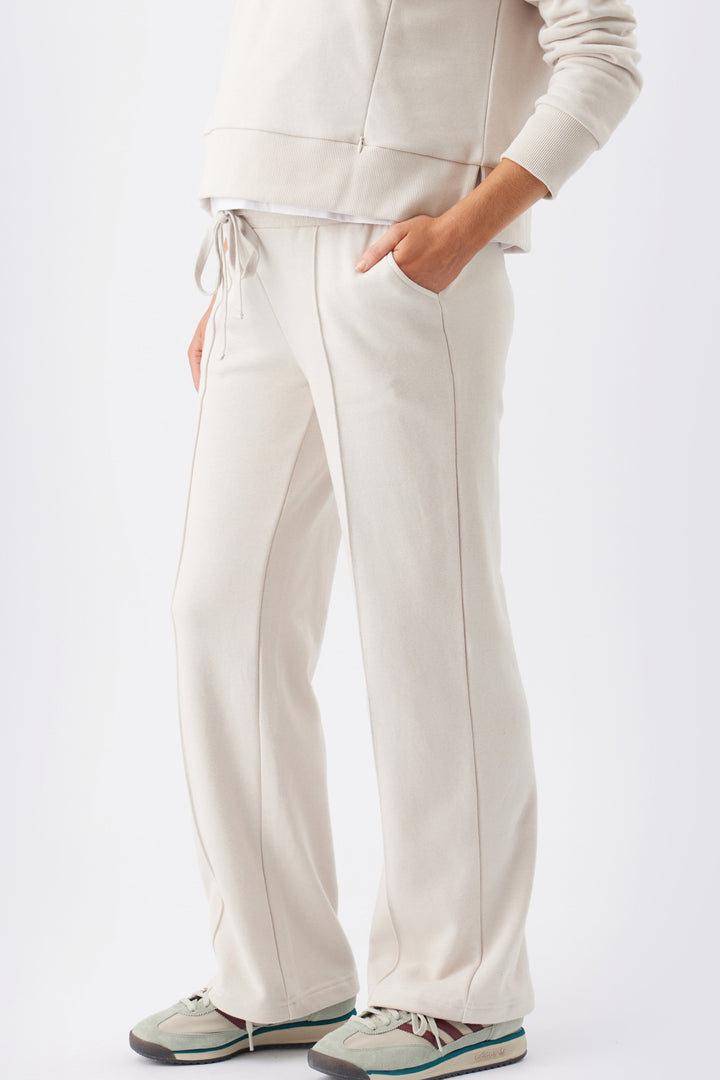 Terry Wide Leg Jogger Chalk Ripe