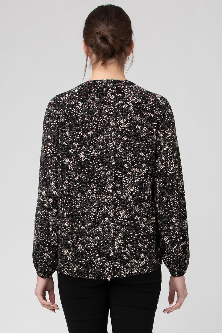 Jane Nursing Blouse Black / Natural