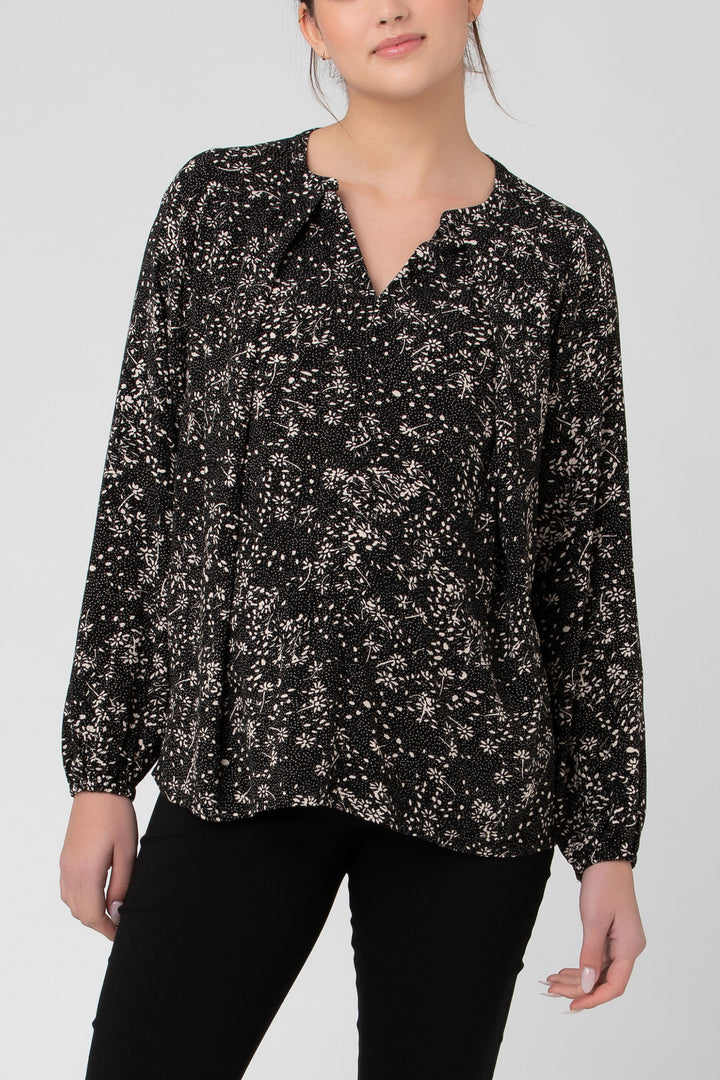 Jane Nursing Blouse Black / Natural