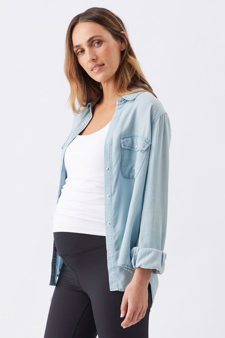 Bec Chambray Mat & Nursing Shirt  by Ripe