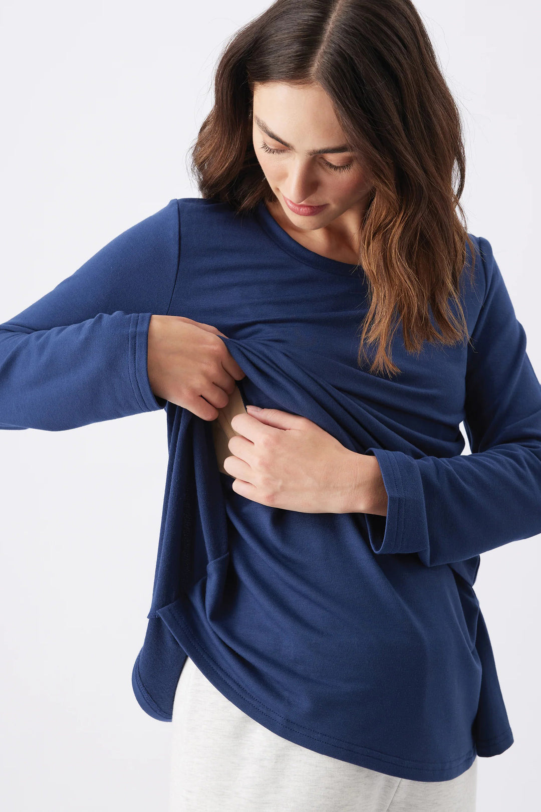 Hailey Cozy Maternity & Nursing top Sapphire by Ripe