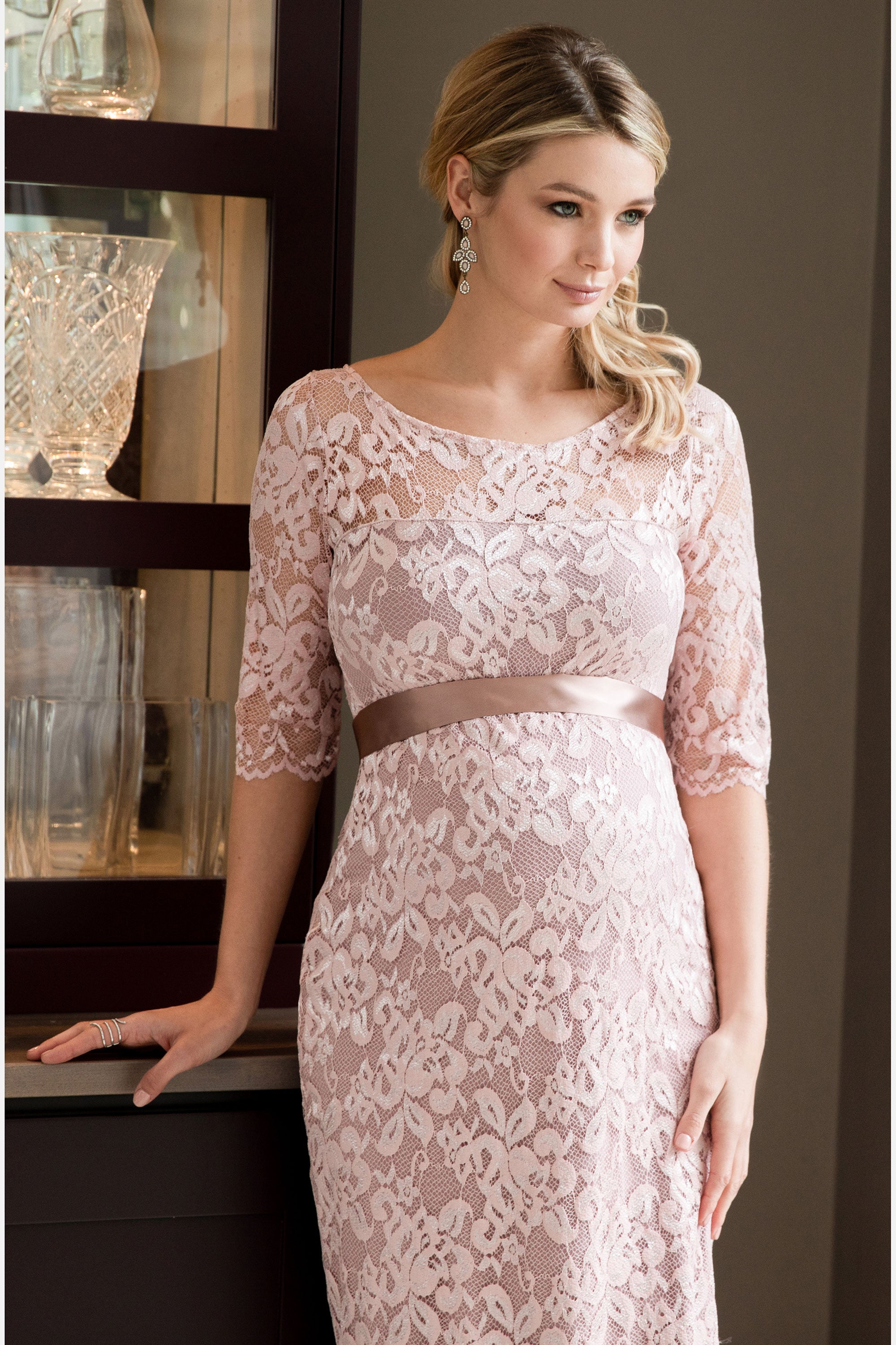 Pink lace dress next hot sale