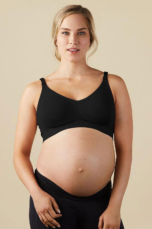 Bravado! BASICS Double Layer Seamless Maternity and Nursing Bra - Black S