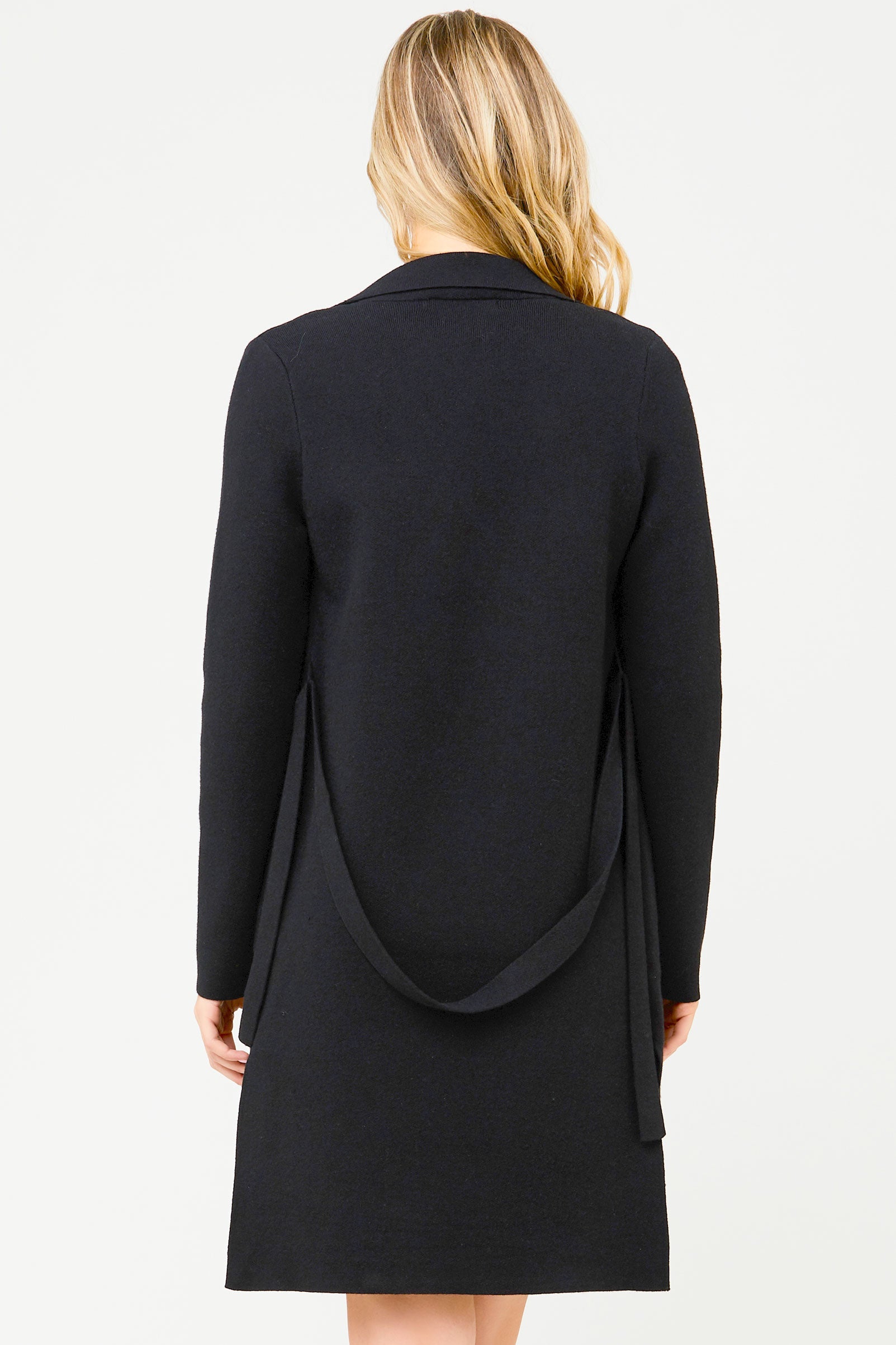 Black longline coatigan store