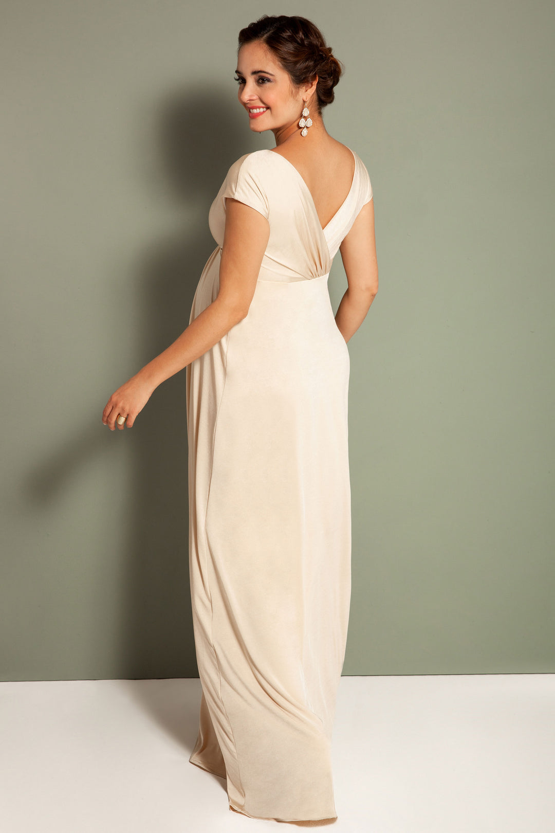 Francesca Maternity and Nursing Gown in Champagne Seven Women Maternity Francesca Maternity and Nursing Gown in Champagne Seven Women Maternity